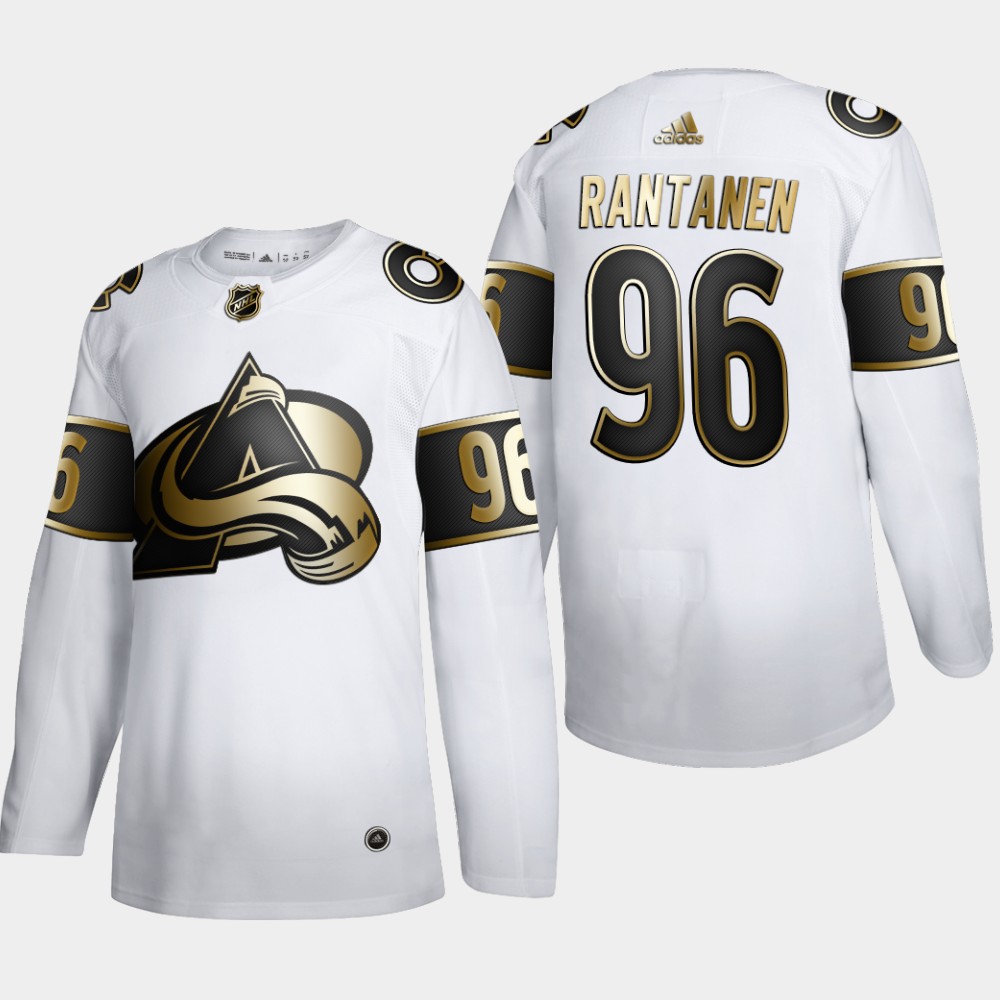 Colorado Avalanche #96 Mikko Rantanen Men Adidas White Golden Edition Limited Stitched NHL Jersey